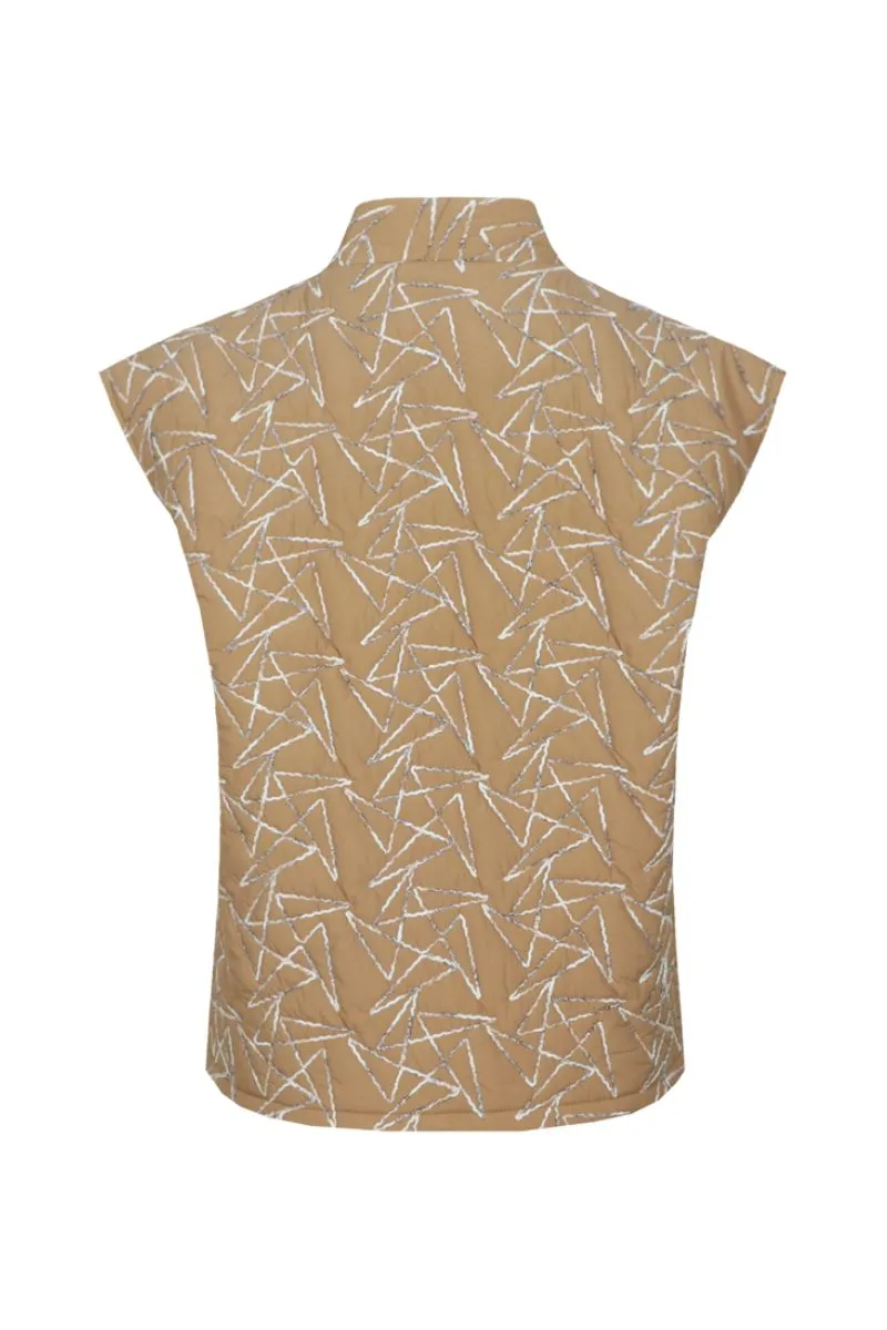CS The Label Gudda Gilet in licht camel